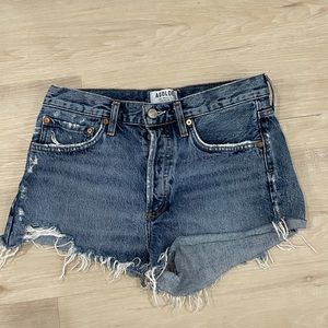 Agolde Parker cut off denim shorts